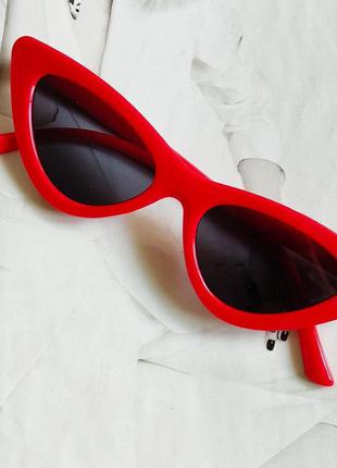 Детские треугольные стильные очки солнцезащитные красный