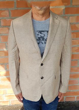 Gant пиджак блейзер хлопок и лён оригинал (50 - l)