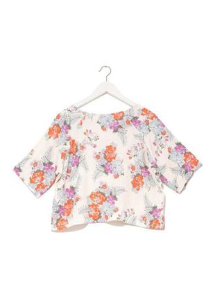 Блуза вискоза цветочный принт4 фото