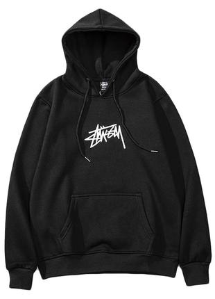 Чорний худі stussy (штани, кофта з капюшоном)