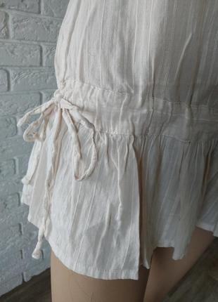 Нюдовая невесомая блузка туника в стиле прованс, бохо, этно5 фото