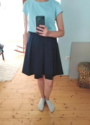 Синяя юбка со складками #добриречи