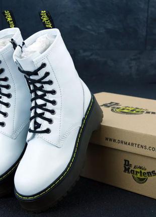 Dr.martens jadon white женские демисезонные белые ботинки мартинс жіночі білі черевики ботінки мартінси5 фото