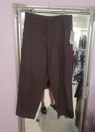 Крутые трендовые укороченные широкие мужские штаны, кюлоты zara man - 30 р-р - на осень2 фото