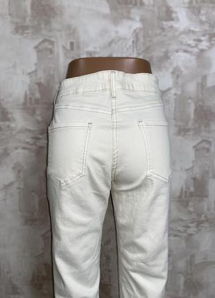 Білі прямі джинси скінні(8)4 фото