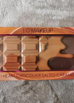 I heart makeup revolution chocolate salted caramel палетка шоколадка тіней