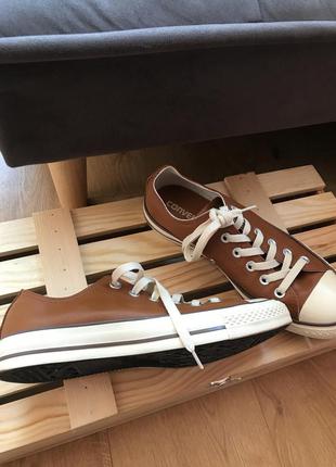 Оригінал шкіряні конверси converse tan leather кеди як нові 39 розмір 25 см