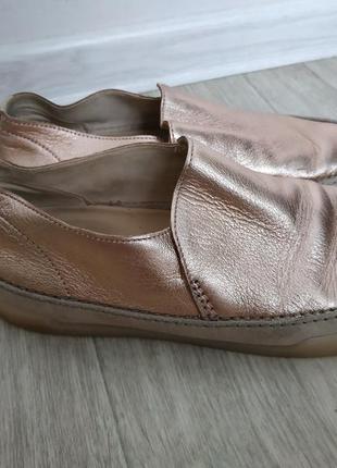 Слипоны кожаные clarks р.37-37.5 кожа3 фото