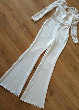 Комбинезон брючный клеш кружево