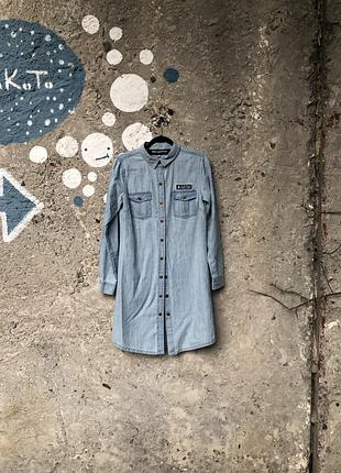 Плаття-сорочка джинсова karl lagerfeld paris бавовна