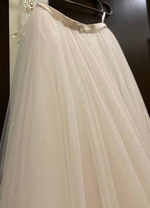 Свадебное платья юбка со шлейфом7 фото