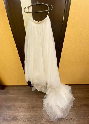 Свадебное платья юбка со шлейфом6 фото