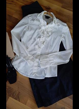 Белая оригинальная рубашка zara