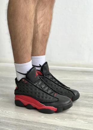 Чоловічі кросівки nike jordan 13 black/red