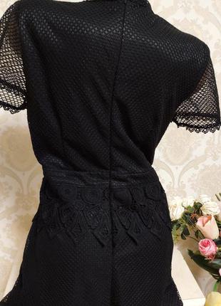 Красивое черное кружевное  платье boohoo6 фото