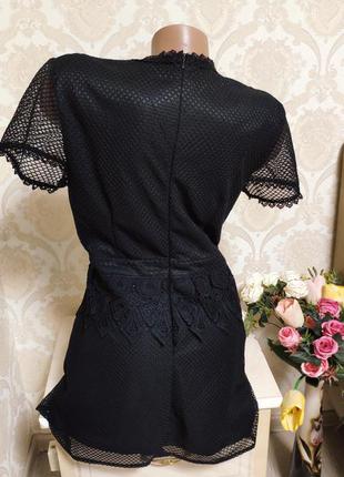 Красивое черное кружевное  платье boohoo3 фото