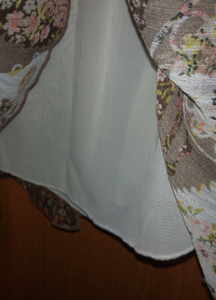 Крепдешиновая блуза кофейного цвета с драпировкой3 фото