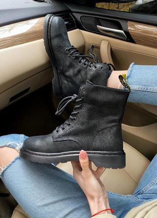 Кросівки dr. martens classic black (замш) кросівки