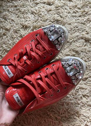 Шкіряні кеди miu miu