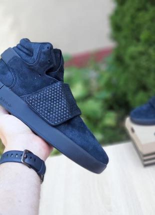 Мужские кроссовки adidas tubular invader чёрные10 фото