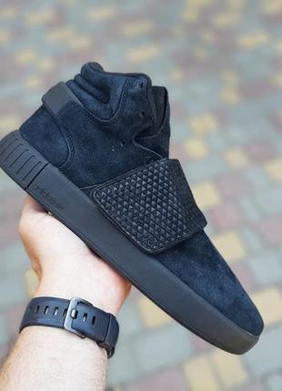 Мужские кроссовки adidas tubular invader чёрные2 фото