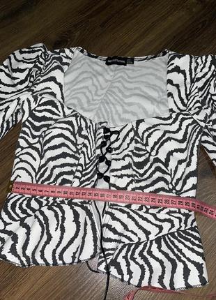 Блуза топ с квадратным декольте пышными рукавами буф8 фото