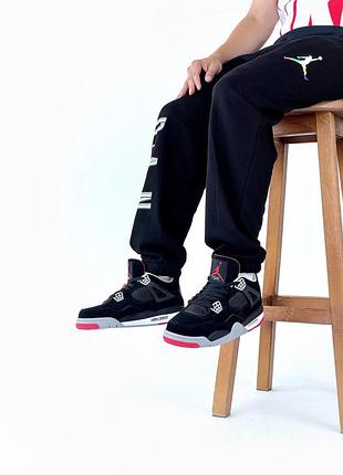 Кросівки jordan 4 retro bred кроссовки7 фото