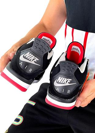 Кросівки jordan 4 retro bred кроссовки5 фото