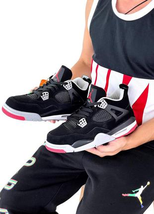 Кросівки jordan 4 retro bred кроссовки2 фото