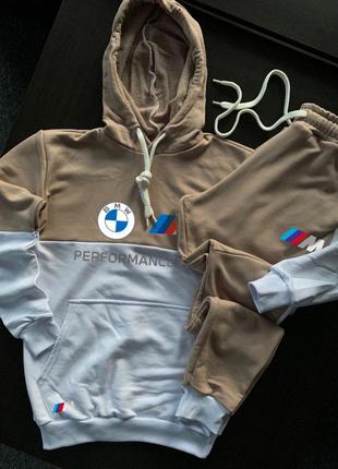 Тёплый мужской зимний спортивный трикотажный костюм комплект bmw motorsport