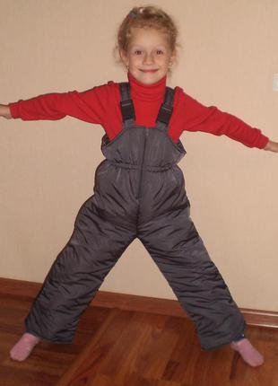 Детский зимний полукомбинезон на мальчика, девочку 1-7 лет6 фото