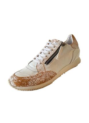 Кроссовки bruno bordese cracked-effect leather sneakers