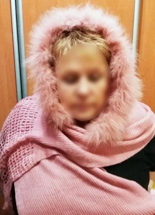 Шарф  натуральным мехом