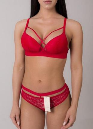 Красный комплект без косточки, чашка b. код: с265