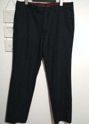 Роскошные фирменные теплые шерстяные штаны в стильную полоску 100% шерсть супер качество!!!2 фото