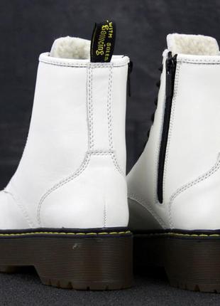 Dr.martens jadon white женские белые утеплённые ботинки мартинс жіночі білі зимні черевики ботінки мартінси6 фото