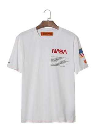 Біла футболка nasa x heron preston