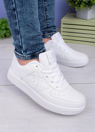 Стильные белые кроссовки кеды криперы на платформе толстой подошве модные кроссы