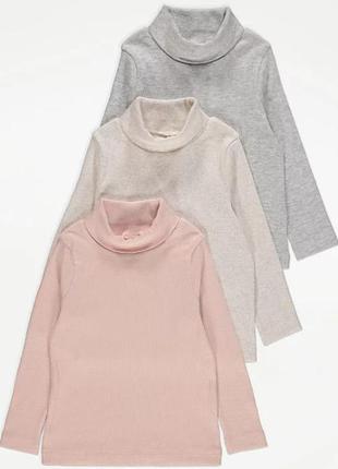 Трикотажный гольф в рубчик для девочки  george