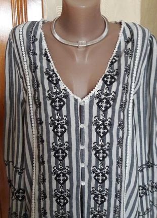 "zara". полосатая,интересная блуза. 100 %хлопок.