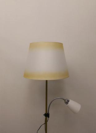 Торшер с текстильным абажуром и нижней подсветкой2 фото