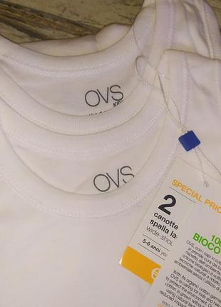 Набор 2 шт маечки 5-6, 8-9 лет ovs италия