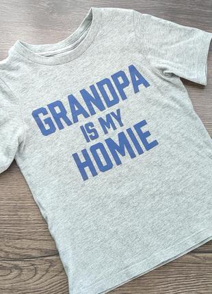 Котонові футболка для хлопчика grandpa is my homie, р. 98-104, 3-4 роки, тм children's place