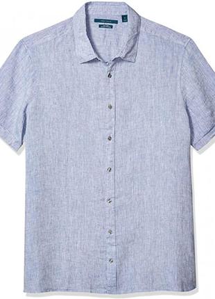 Сорочка лляна perry ellis untucked solid colony blue b0828msgmv