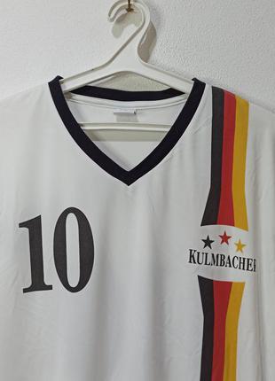 Футболка белая спортивная deutschland германия с номером 7 и 10 немецким флагом большой размер