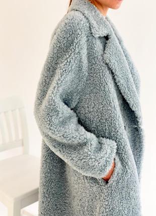 Натуральная шуба меховое пальто оверсайз в стиле макс мара8 фото