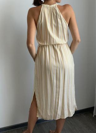 Платье миди на пуговицах amisu сукня замереканською проймою1 фото