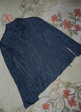 Лёгкий,чёрный жакет-пиджак с карманами,жатка,бохо,большого размера,германия6 фото