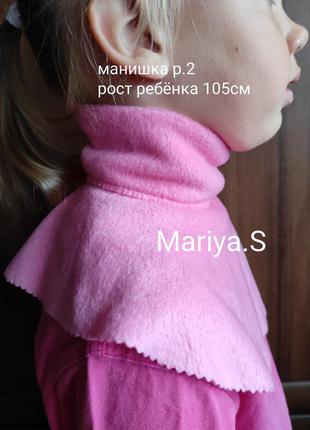 Манишка флис зимняя шарф шарфик зимний теплый из флиса на липучке3 фото