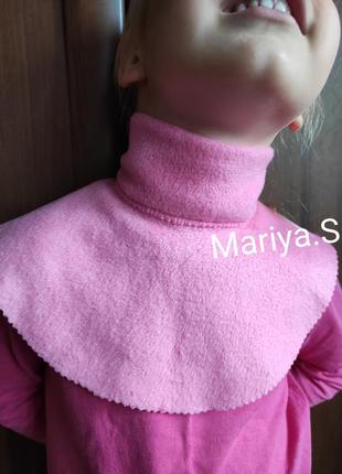 Манишка флис зимняя шарф шарфик зимний теплый из флиса на липучке5 фото